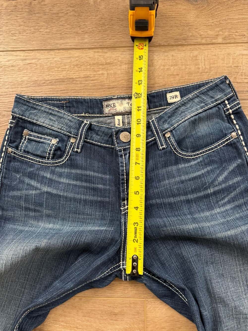 BKE Taylor Bootcut Jeans Women’s 29R Dark Wash Stretch Mid Rise Classic Denim - Picture 10 of 16